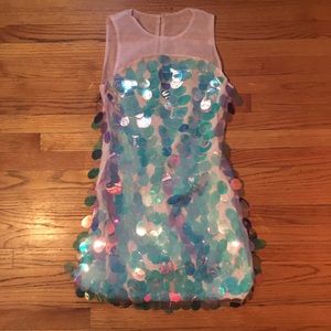 Iridescent mermaid sequin dress